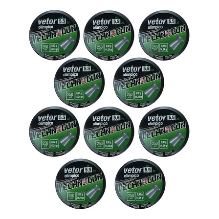 Chumbinho 5.5 Technogun 14,24gr 10 Latas Chumbinho 5.5 Technogun 14,24gr 10 Latas