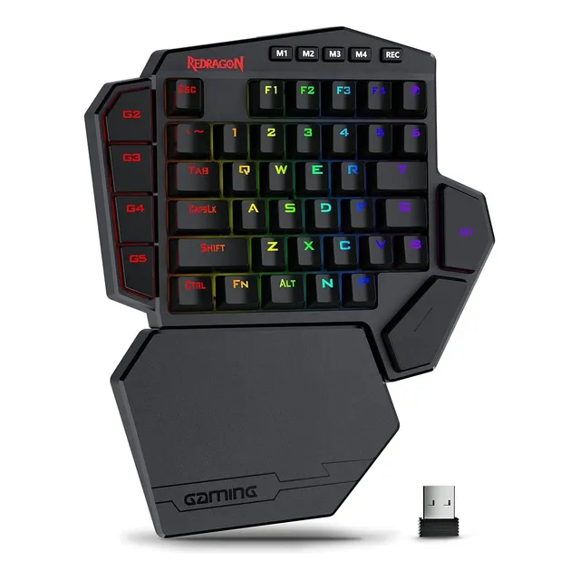 Teclado Compacto Redragon, De 1 Mano, Switch Intercambiable