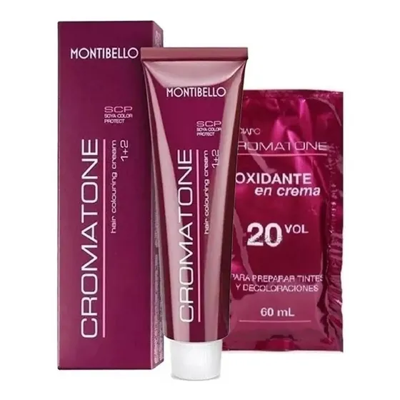  Tintur A Permanente Cromatone 60g + Agua 20vol Tono 6.16 Rubio Oscuro Ceniza Marron