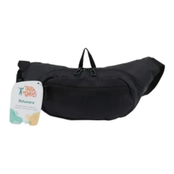 Riñonera Negra Morral Impermeable Color Negro