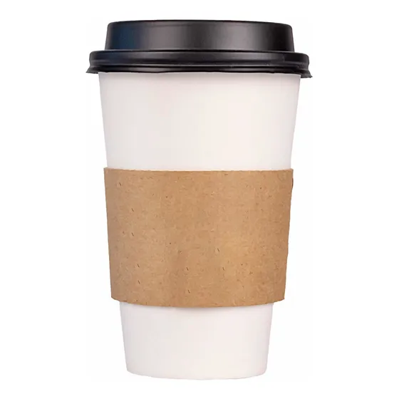 Vaso Polipapel  Simple Pared 12oz +tapa +collarín X100u