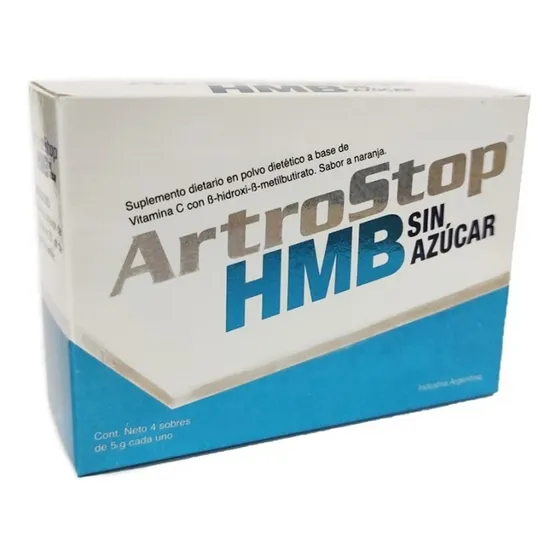 Artrostop Hmb. Estuche X 4 Sobres. De Fábrica. Sabor Naranja