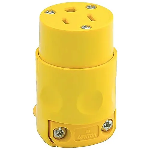 Conector Leviton Pvc 3x15 Amarillo 515cv(pack 26 Pz)