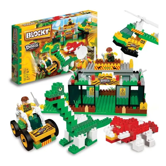 Blocky Dinosaurios 260 Piezas Dinos Bloques Para Armar 679