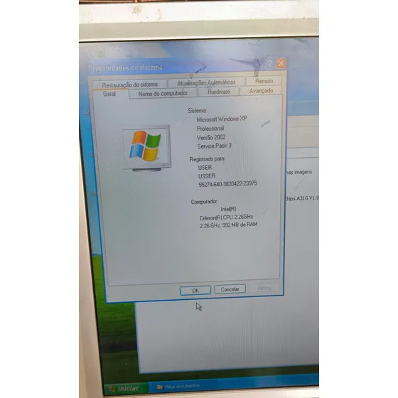Computador Antigo Novadata Celeron 2.26 Ghz Me 1 G -hd 160g