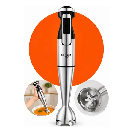 Mixer Processador Shakes Eletrico Portatil De Mão Potente Prateado 127v