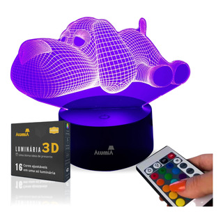 Abajur Luminária Decoração Led 3d Cachorro Abajur Luminária Decoração Led 3d Cachorro