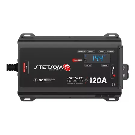 Fonte Carregador Stetsom Infinite 120A para Som Automotivo Bivolt