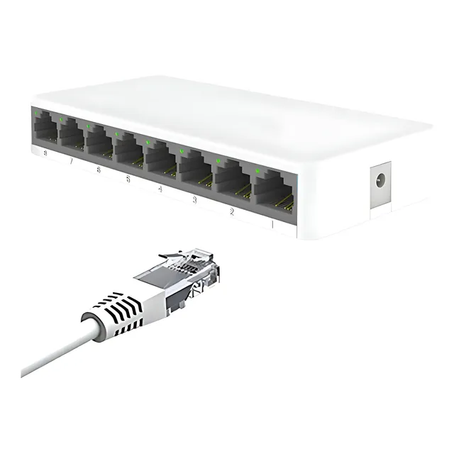 Hub Internet Switch Ethernet Rj45 8 Puertos Red 100m