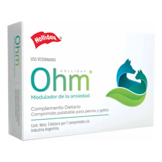 Ohm Perros Y Gatos Ansiedad X21 Comprimidos Palatables