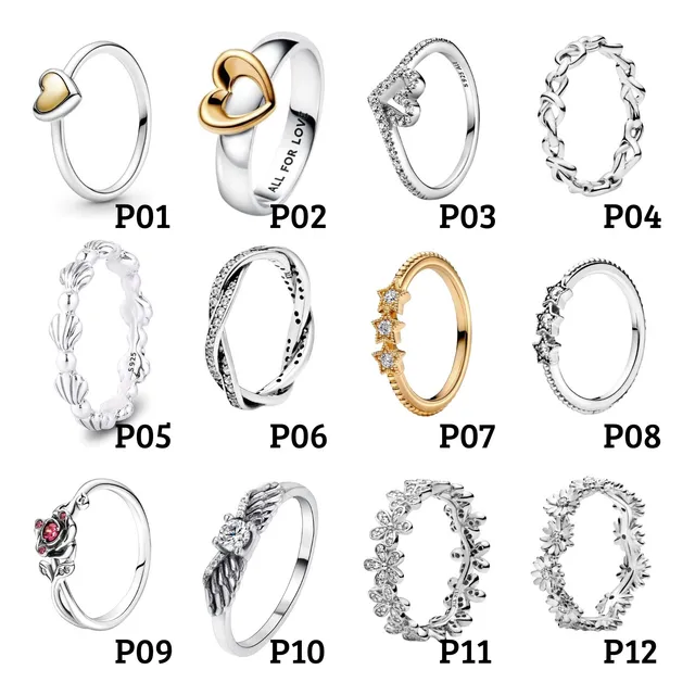 Anillo Pandora De Plata Ley S925/ Baño De Oro Y Oro Rosa 14k