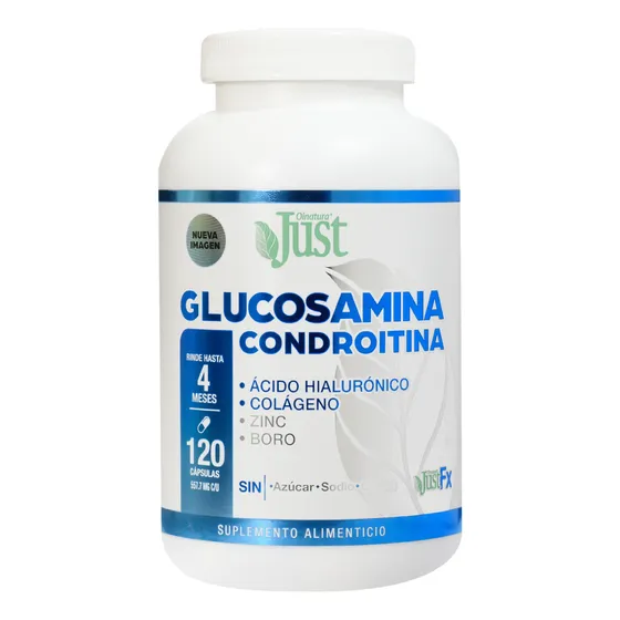 Suplemento Olnatura Just JustFx Glucosamina Condroitina con ácido hialurónico y colágeno 120 cápsulas