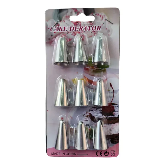 Set Picos De Manga X 9  Acero Inoxidable Pastelería