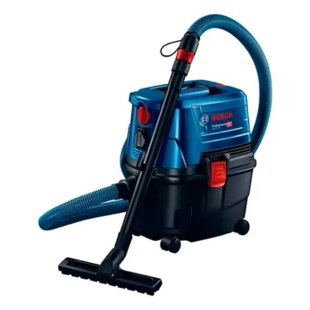 Aspiradora industrial De tacho Bosch Professional GAS 15 PS 15L azul y negra y roja