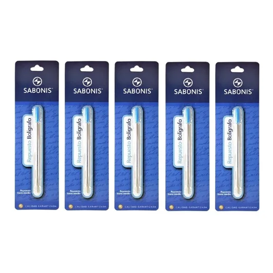 Repuesto Para Pluma Sabonis C001 Azules E/blister 5 Pcs