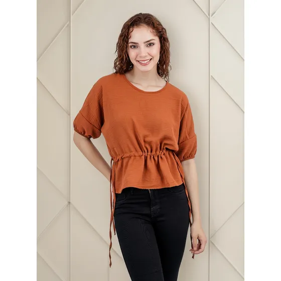 Blusa Madiany - Nébula - Camel