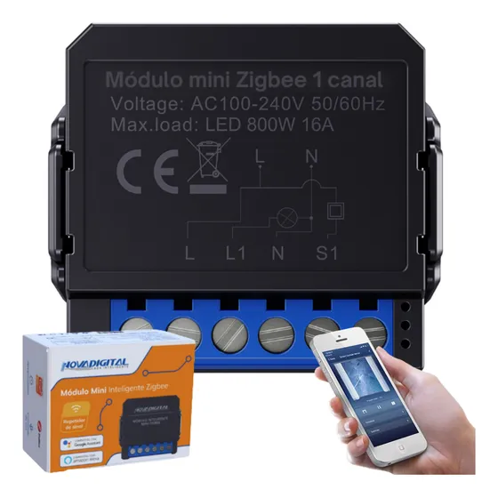 Mini Interruptor Inteligente Wifi Zigbee Relé 1 Canal 10a