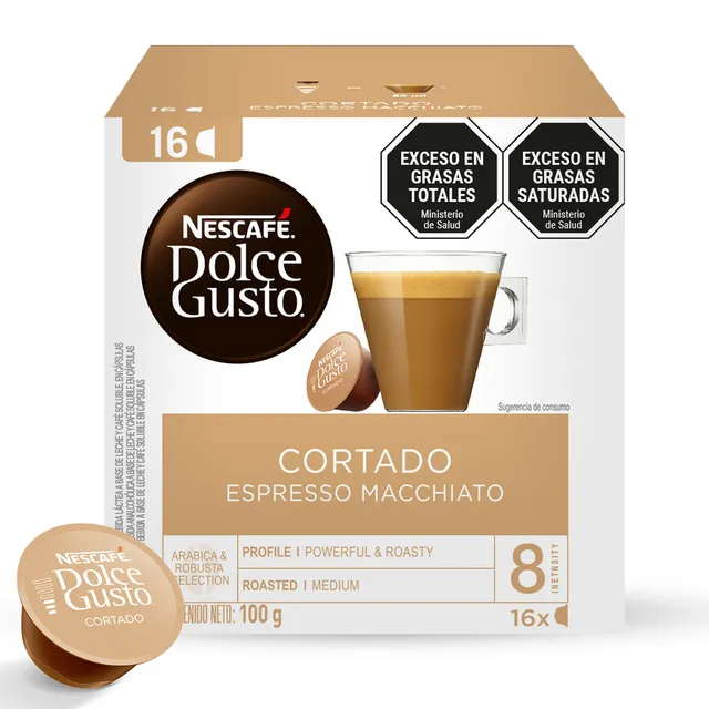 16 Capsulas Cortado Espresso Dolce Gusto Nescafe Rhino!