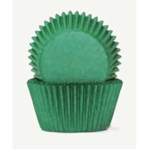 Forminha Papel Cupcake Verde Escuro Nº0 Forneável 90 Un Plac