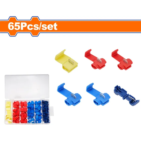 Caja Juego De Empalmes De Alambre 65 Piezas Varios Calibres