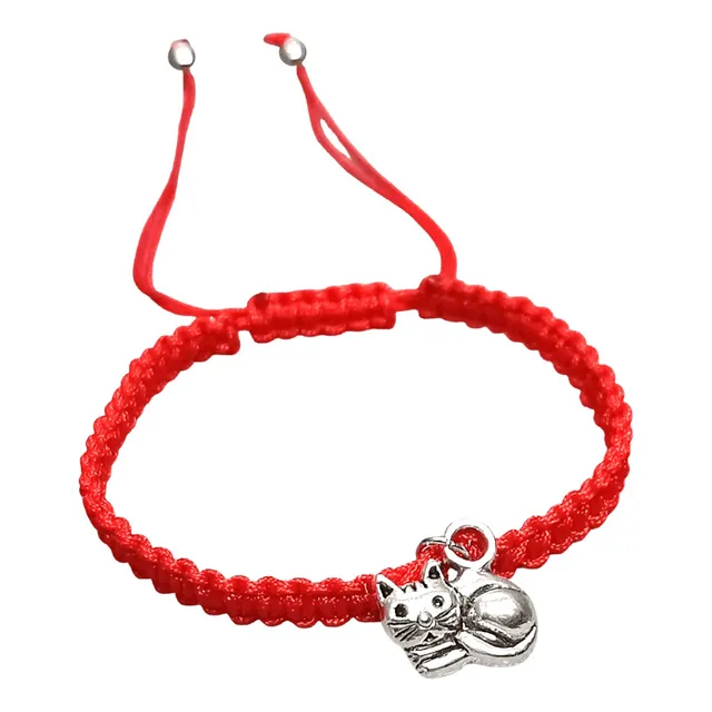 Pulsera Hilo Rojo Con Dije De Gatito