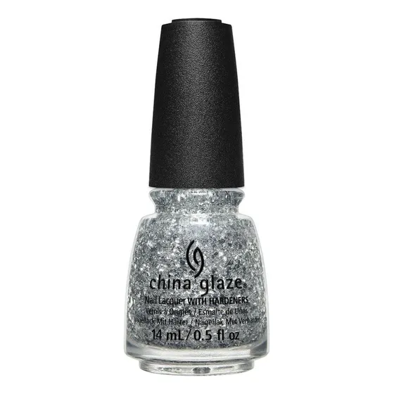 Esmalte De Uña China Glaze She Is Icy Plateado Brilloso 14ml Color Plateado Brilloso She is Icy