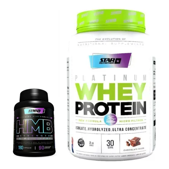 Platinum Whey Protein 2lb + Hmb X180 Caps Star Nutrition