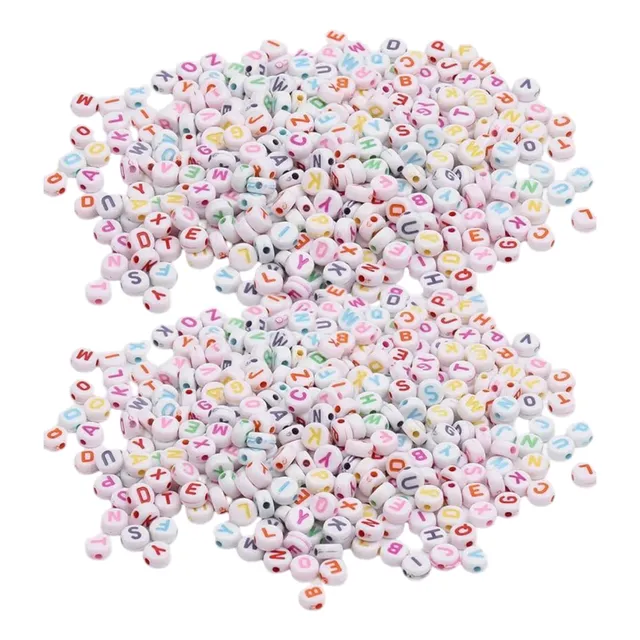 Dijes De Letras De Colores 2 Paquetes 400 Unidades