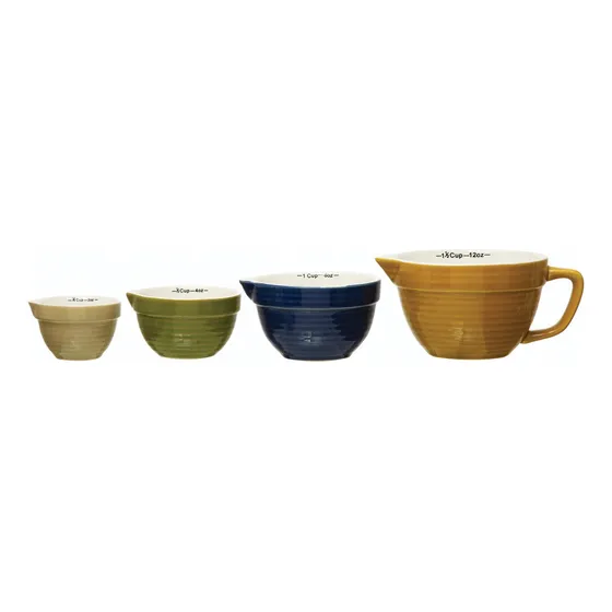 Creative Co-op Juego 4 Taza Medidora Gr Color 6  Largo X 5 