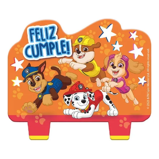 Vela Cumpleaños Paw Patrol Original Cotillonactivartecl