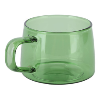 Taza De Café Transparente De Borosilicato Verde, 250 Ml, Vid Taza De Café Transparente De Borosilicato Verde, 250 Ml, Vid