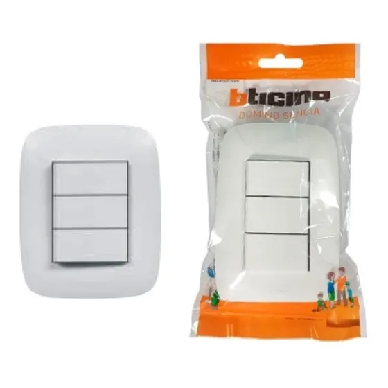Interruptor Empotrar/triple Bticino Domino Sencia