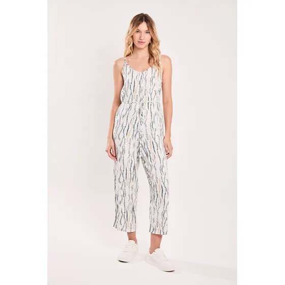 Mono Midi Musculosa De Poplin Rayon Natural  Koxis Mujer