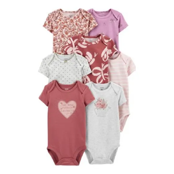 Set De Bodys Manga Corta Para Bebé (niña)