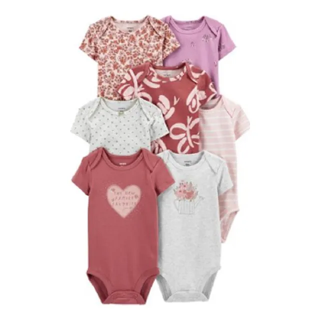Set De Bodys Manga Corta Para Bebé (niña)
