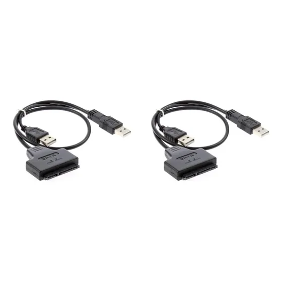 2 Uds Para Convertidor Hdd Disco De  Negra Oficina Casa Un