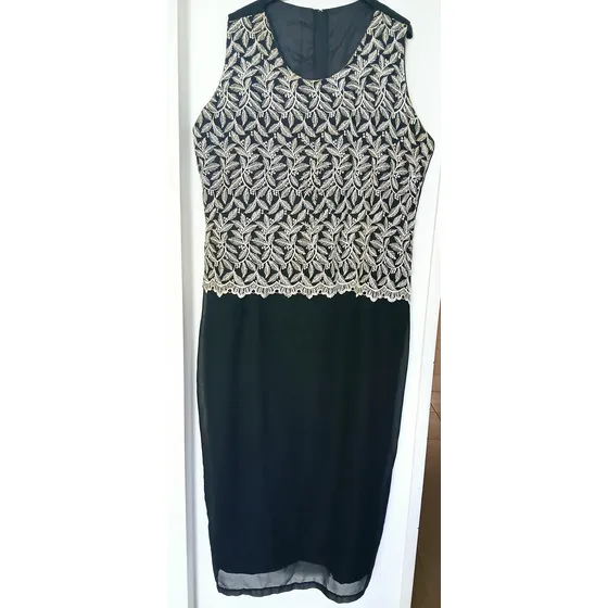 Vestido Talla Grande, La Tela Es De Chiffon, Bordado