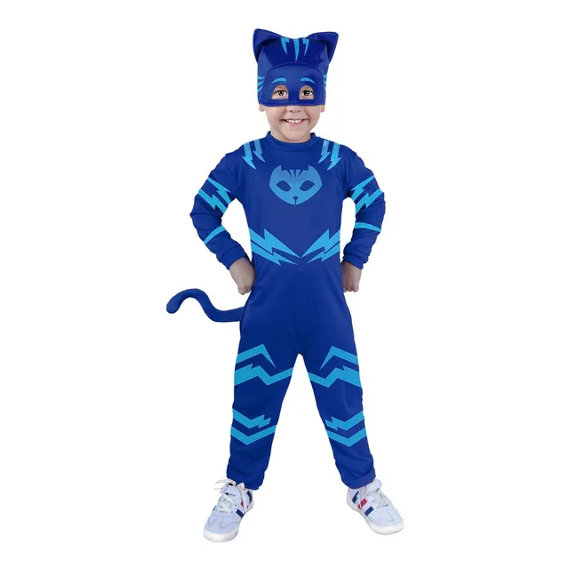 Disfraz De Pj Mask Catboy Sencillo Muñeco Azul Para Niños 