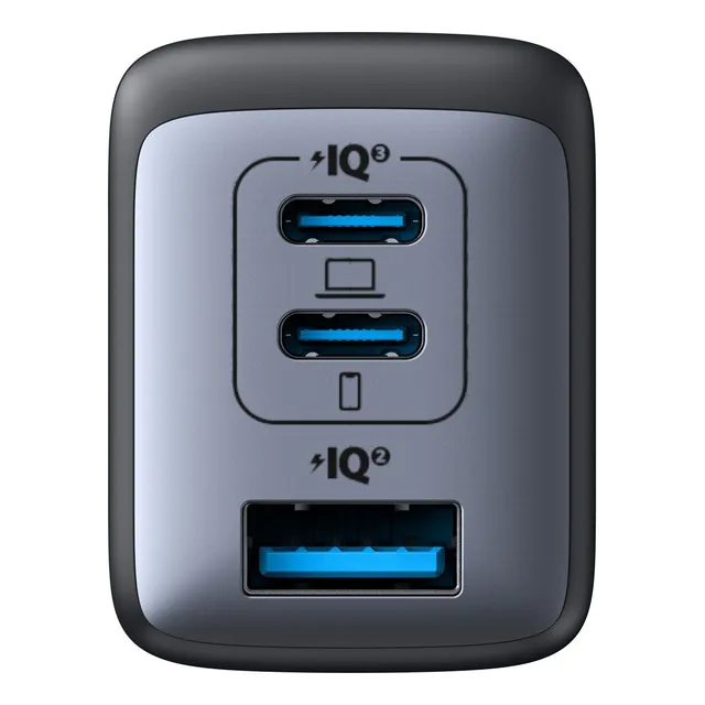 Carregador Rápido Powerport Iii A2667 65w 3 Portas Da Anker