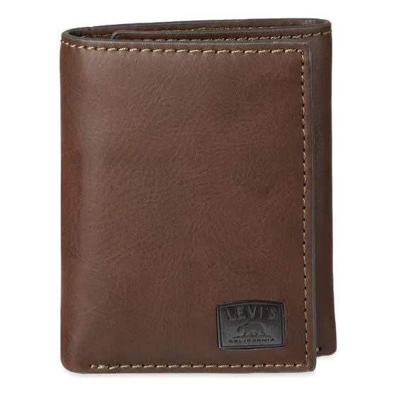 Cartera Triple Levi's Sleek And Slim Para Hombre, Color Marr
