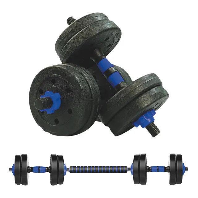 Set 2 Mancuernas Lumax + Barra 2 En 1 + 30kg Discos Pesas