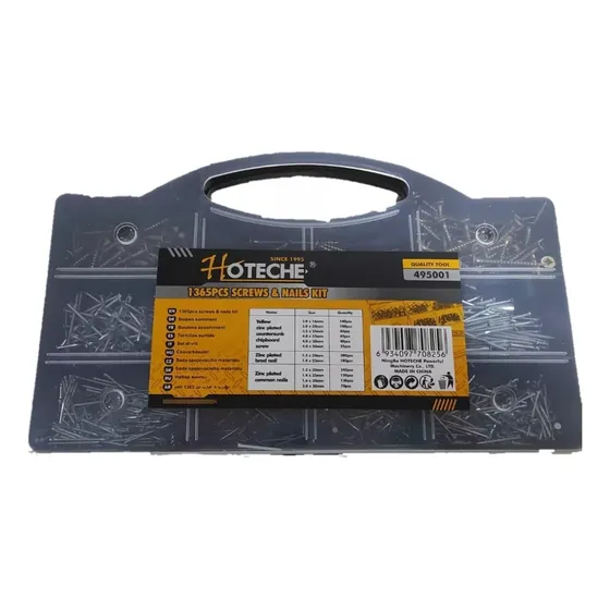 Kit De Tornillos Y Clavos 1365 Pcs Hoteche