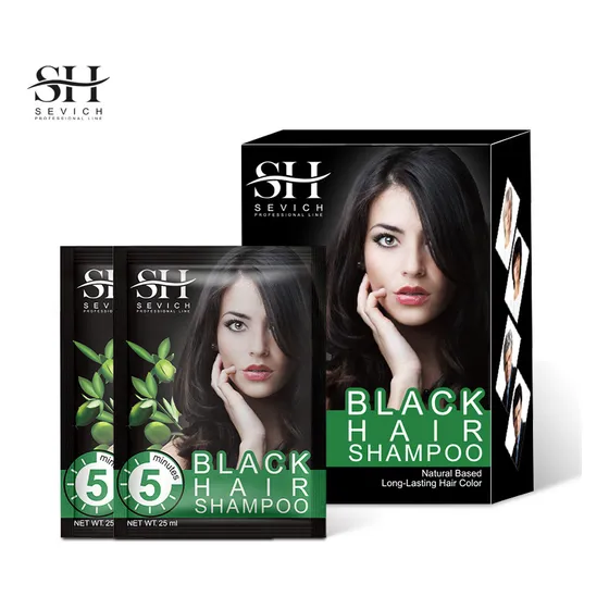 Pack Shampoo Negro De Cabello 25 Ml 10 Sobres X Unisex