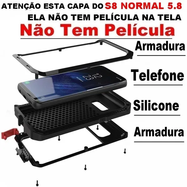 Capa Case Compatível iPhone 12 11 Xr 7 8 Plus Armor Blindada