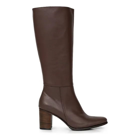 Bota Mujer Cuero Caña Alta Briganti Suela Confort Mcbo02408