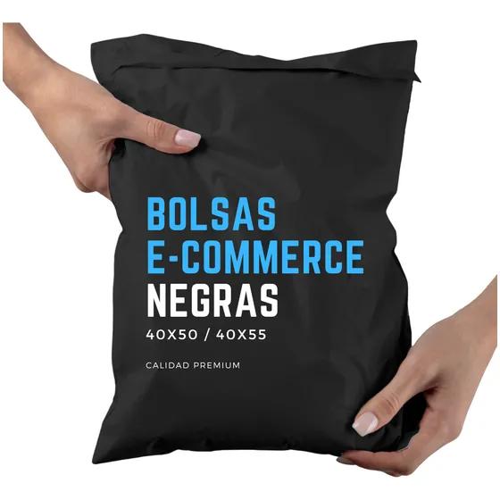 Bolsas E Commerce Negras 40x55 N°3 Calidad Premium X100