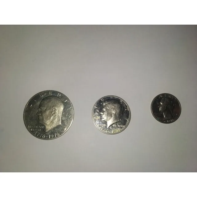 3moneda Coleccion Commemorativa Bicentenario Usa  1776-1976
