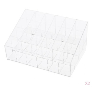 2pcs 24 Grid Lip Balm Holder Organizador Almacenamiento 2pcs 24 Grid Lip Balm Holder Organizador Almacenamiento