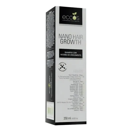 Shampoo Fortalecedor Nano Hair Growth 250ml Eccos