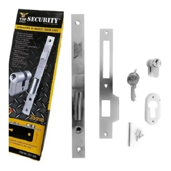 Cerradura Embutir 35mm Security 2 Pases 3 Llaves